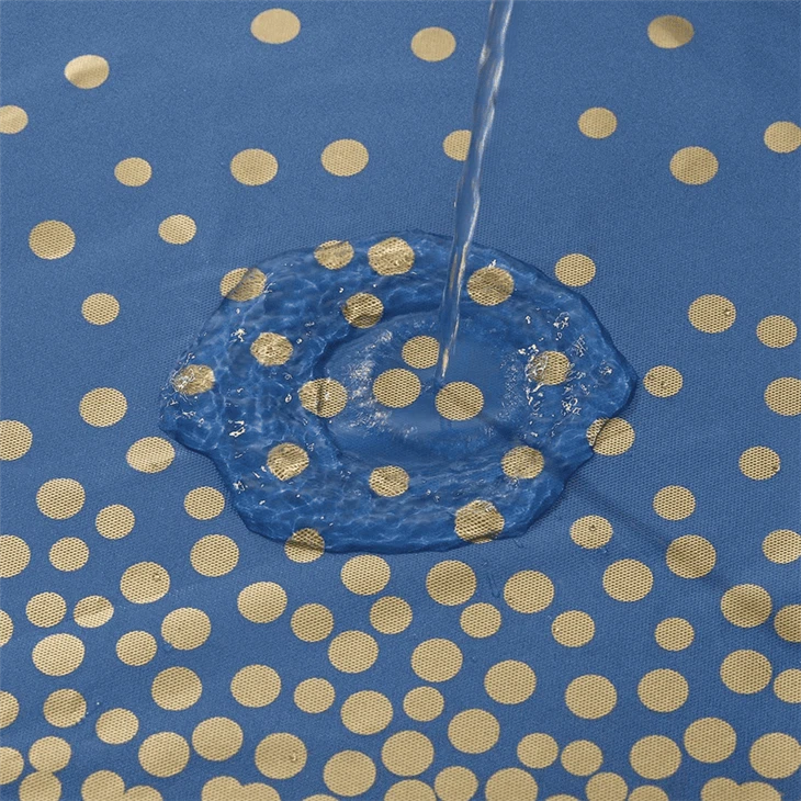 Luxury Plastic Water Repellent Table Cover Disposable Gold Dot Tablecloth